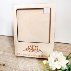 Darček pre hostí – drevený rámik na fotku