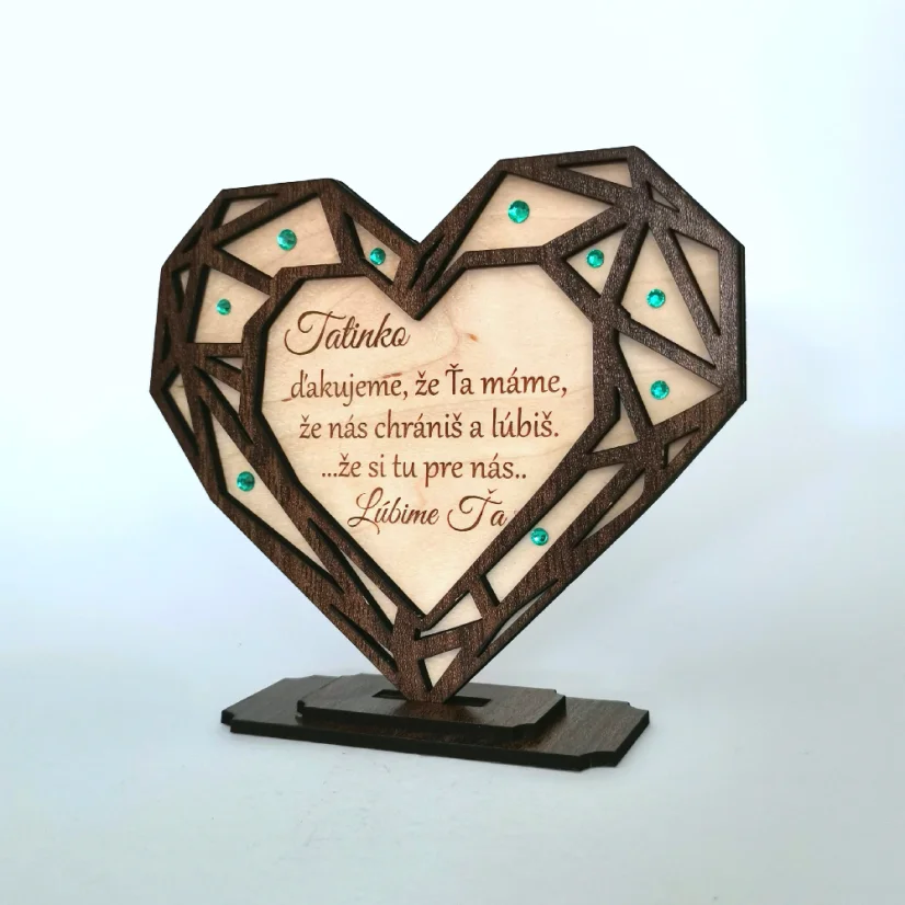 Darček pre otca Srdce s vlastným textom a venovaním