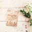 Drevená romantická pozvánka na svadbu