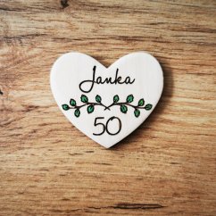 Darček pre hostí – drevená magnetka