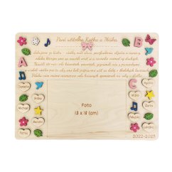 Darček pre učiteľku Tabuľka s menami a fotkou detí