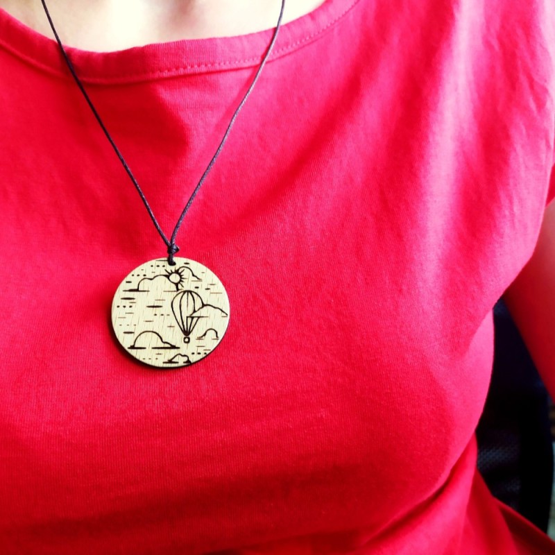 Drevený prívesok Balón