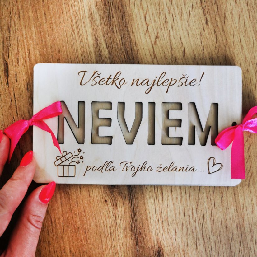 Vtipná obálka na darovanie peňazí „Neviem“