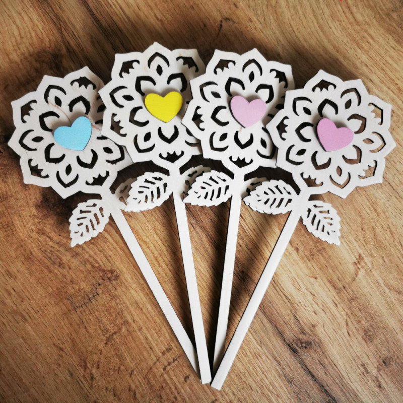 Darček ku dňu učiteľov drevený kvietok s textom