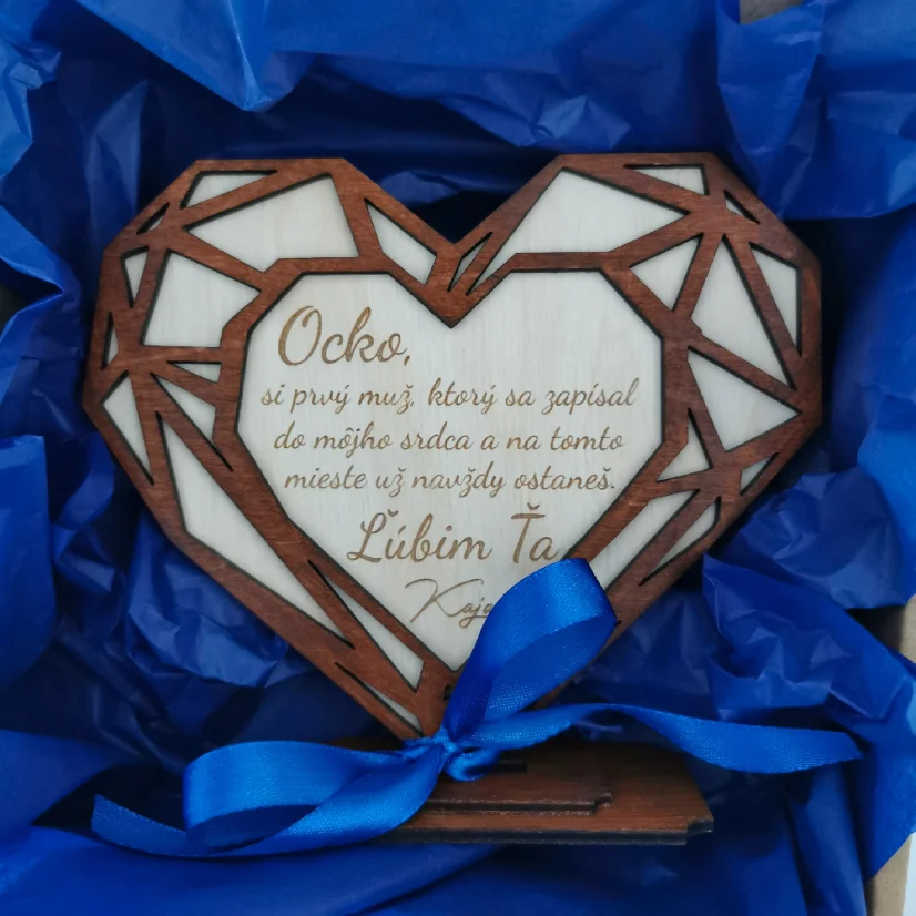 Darček pre otca Srdce s vlastným textom a venovaním