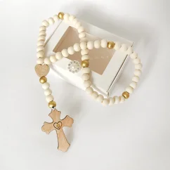 Drevený ruženec v darčekovom balení