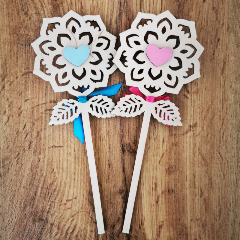 Darček ku dňu učiteľov drevený kvietok s textom