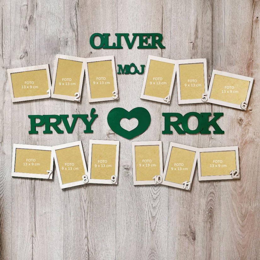 Rámiky na fotky do detskej izby Môj prvý rok