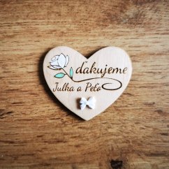 Darček pre hostí – drevená magnetka