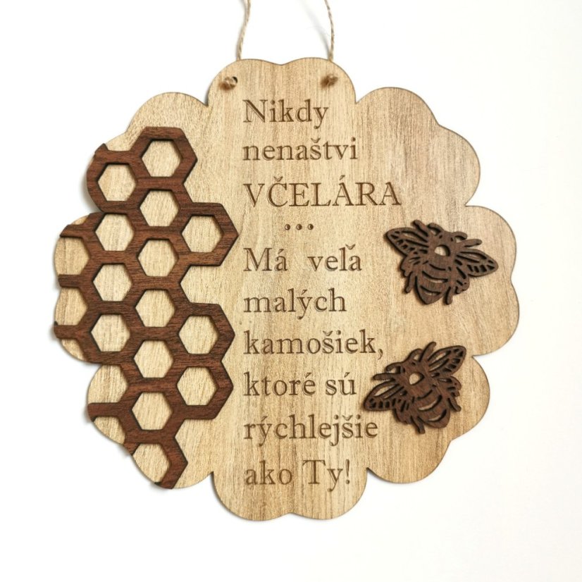 Darček pre včelára vtipná tabuľka