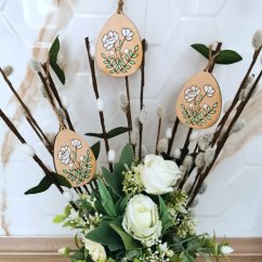 Veľkonočné drevené vajíčko ručne maľované