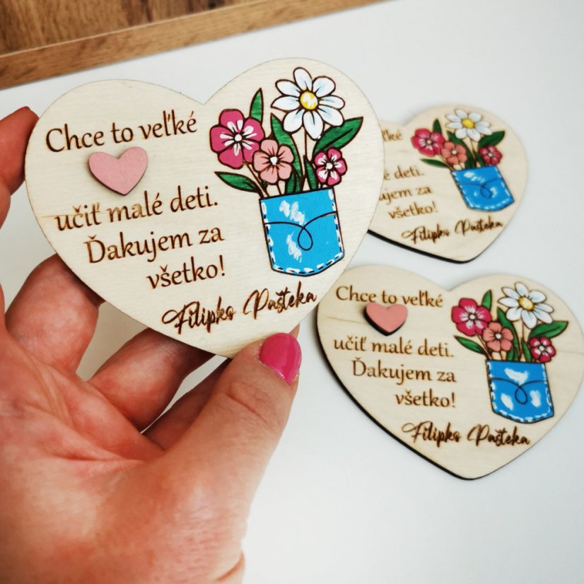 Darček pre učiteľku Magnetka s venovaním