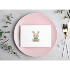 Menovky na stôl pre deti Zajačiky