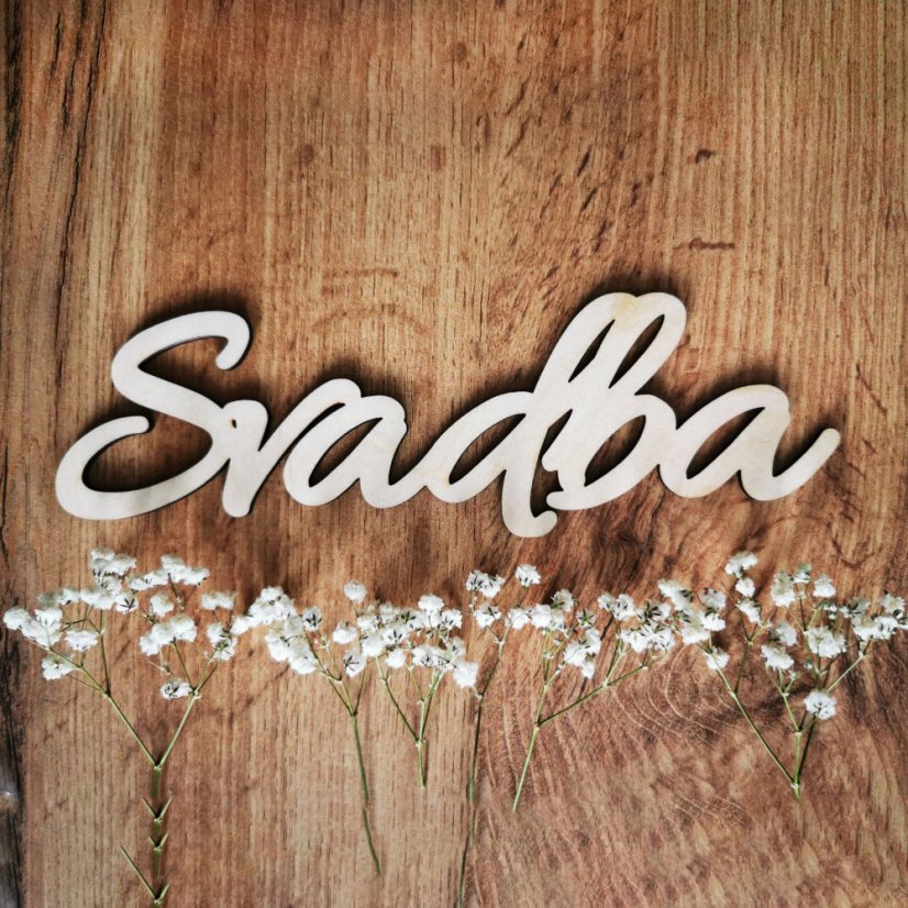 Drevené svadobné textové výrezy na mieru