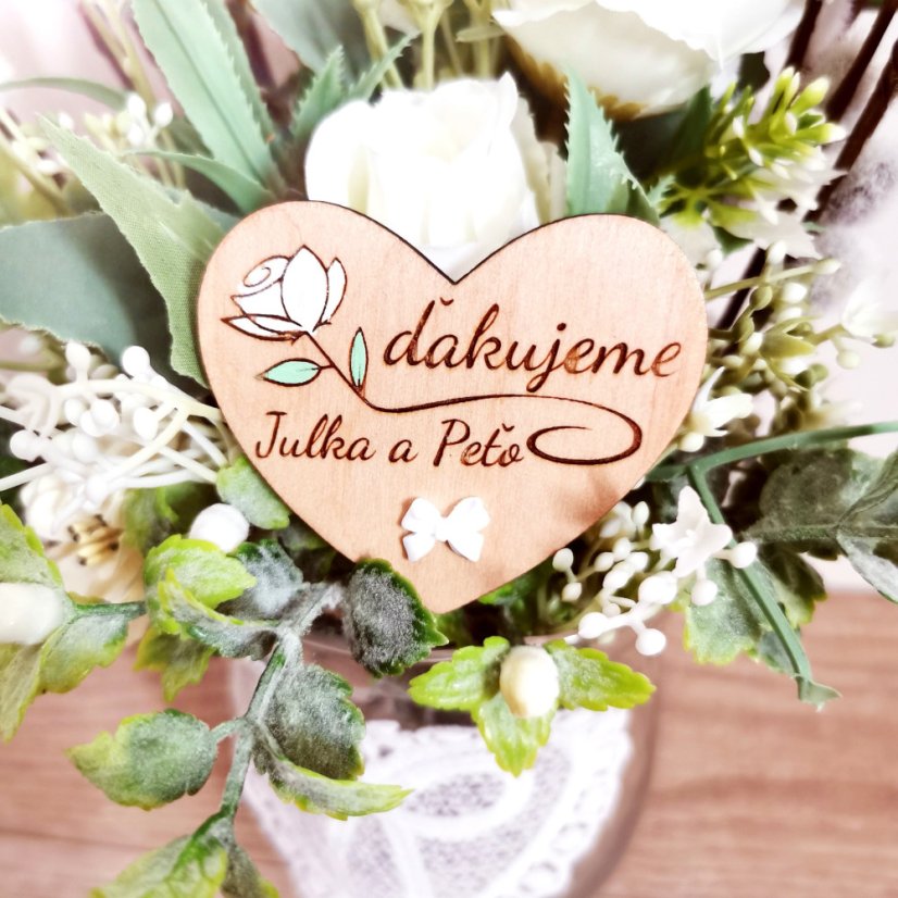 Darček pre hostí – drevená magnetka