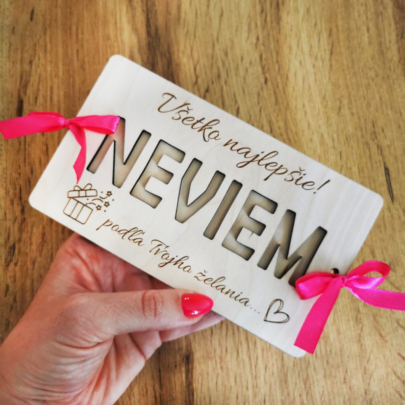 Vtipná obálka na darovanie peňazí „Neviem“