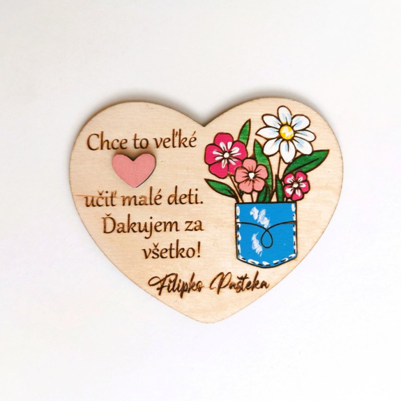 Darček pre učiteľku Magnetka s venovaním