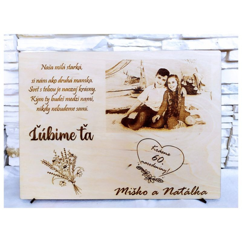 Narodeninová tabuľka pre babku alebo dedka