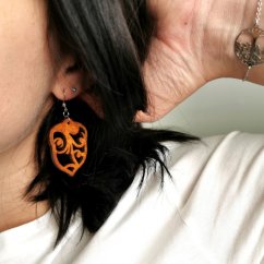 Drevené náušnice lesné žalude