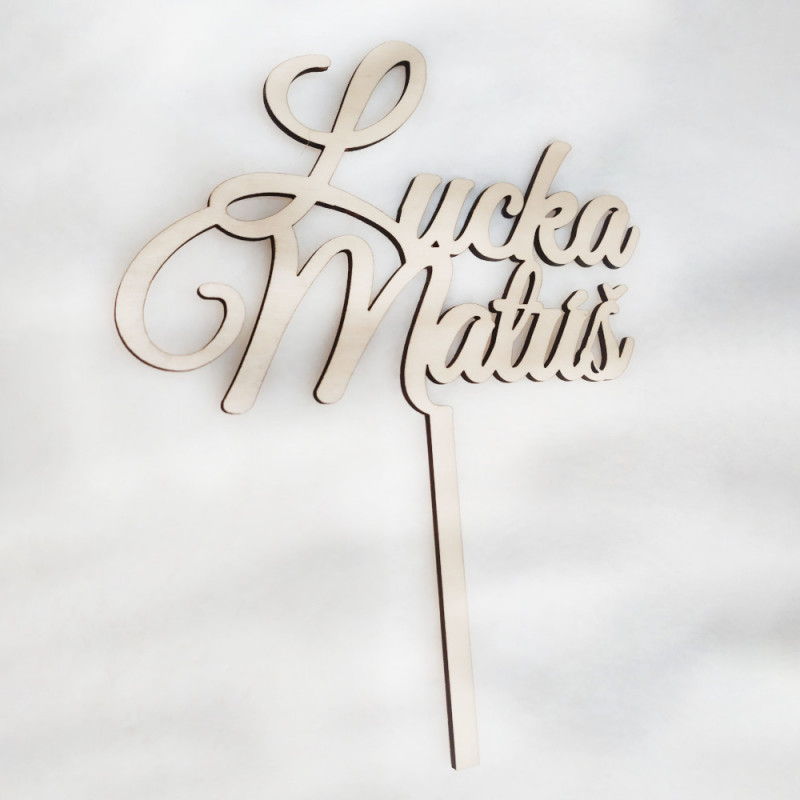 Svadobný prírodný zápich s menami Svadobný prírodný zápich s menami