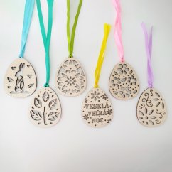 Veľkonočná výzdoba drevené vajíčka