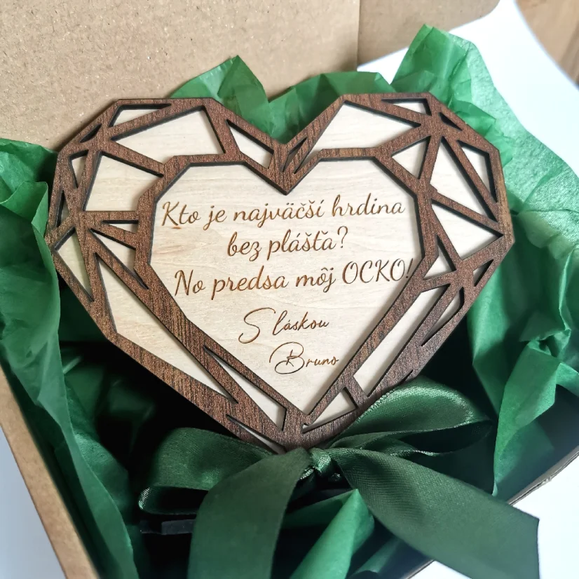Darček pre otca Srdce s vlastným textom a venovaním