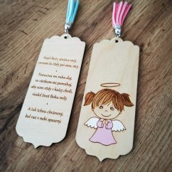 Záložka do knihy Anjel Boží strážca môj... pre dievča