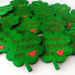 Darčeky pre deti Personalizované magnetky štvorlístky pre šťastie