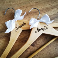 Svadobné vešiaky nevesta a ženích