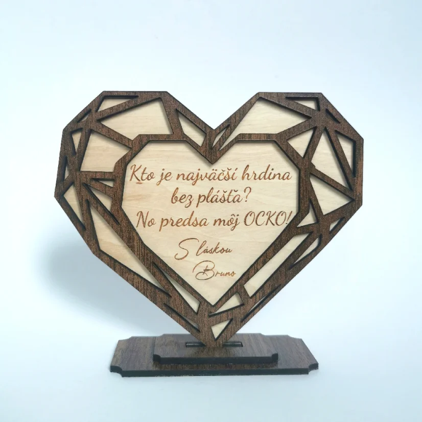 Darček pre otca Srdce s vlastným textom a venovaním