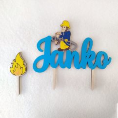 Zápich na tortu požiarnik