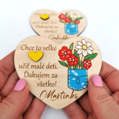 Darček pre učiteľku Magnetka s venovaním