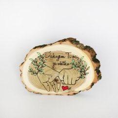 Darček pre otca - Maľované agátové drevo - Ďakujem oci