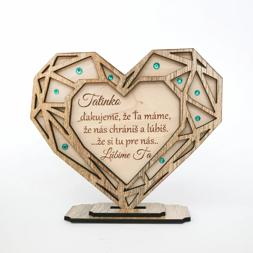 Darček pre otca Srdce s vlastným textom a venovaním