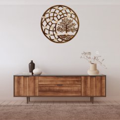 Drevený rodostrom na stenu s ručne maľovanou tmavohnedou lazúrou - ukážka rodostromu na stene Drevený rodostrom na stenu s ručne maľovanou tmavohnedou lazúrou - ukážka rodostromu na stene