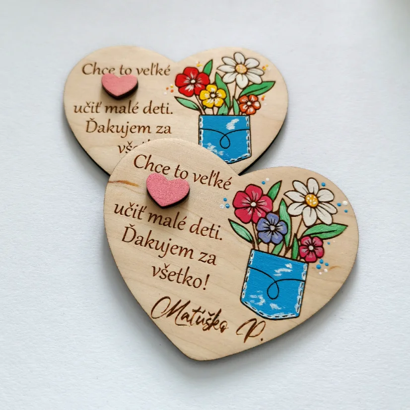 Darček pre učiteľku Magnetka s venovaním