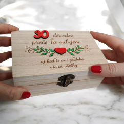 Drevená krabička 30 dôvodov prečo Ťa milujem