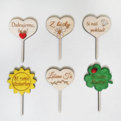 Minizápichy do torty s textom