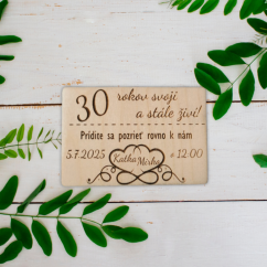 Vtipná pozvánka k slávnostnému stolu